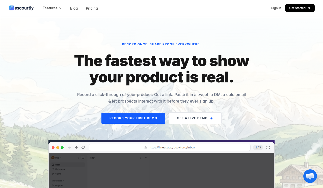 Escourtly interactive demo creator