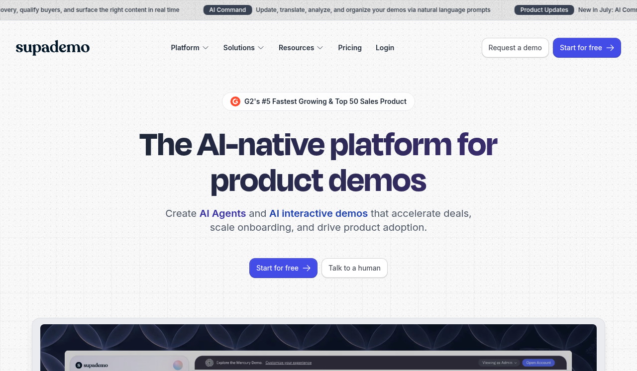 Supademo interactive demo tool
